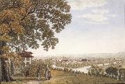 Johann Jakob Biedermann Seen City of Zurich oil on canvas